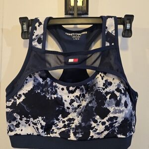 Tommy Hilfiger Navy Tie-Dye Sports Bra